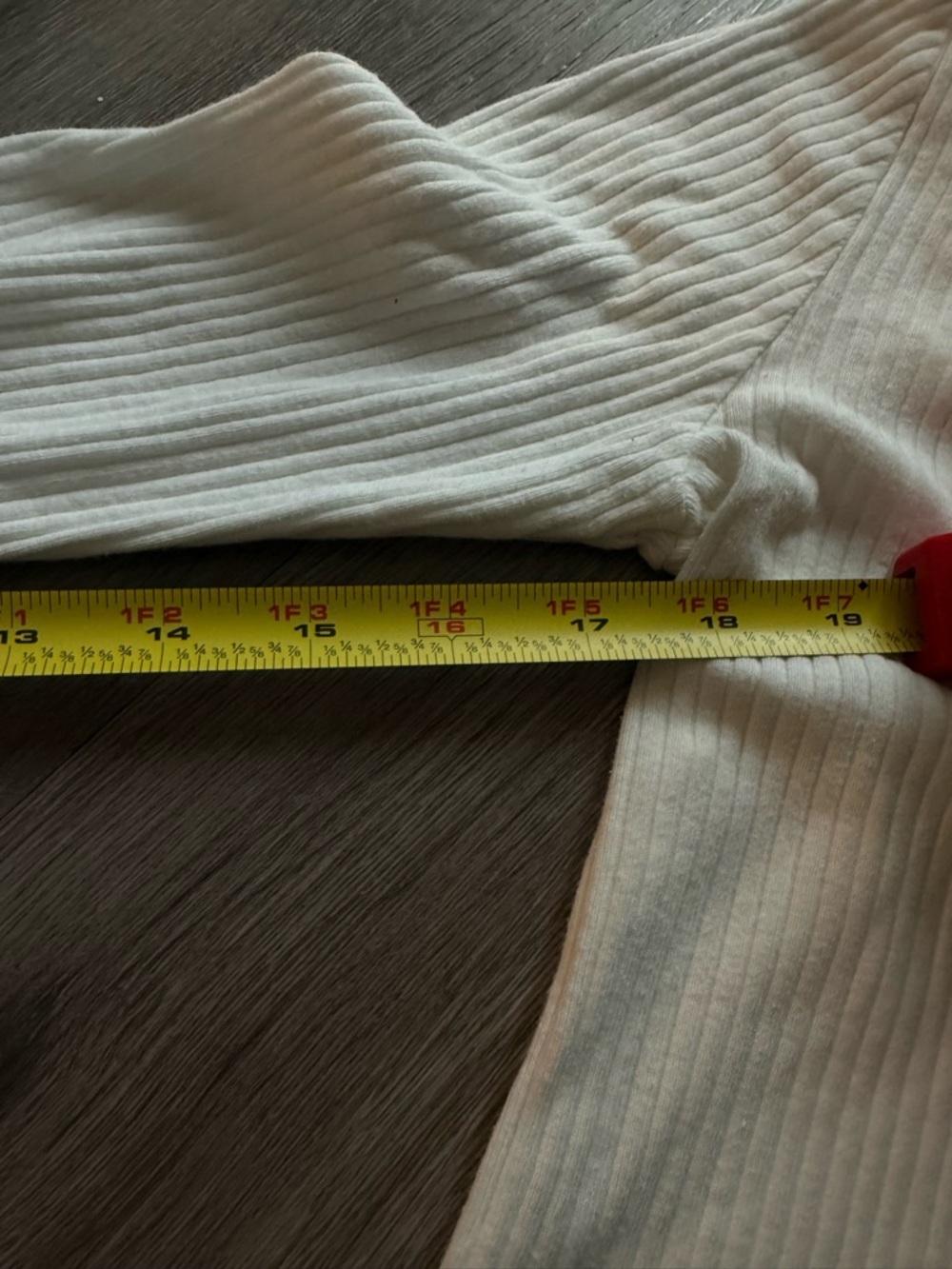 Topshop White Ribbed Long-Sleeve Crop Tee - Picture 5 of 5